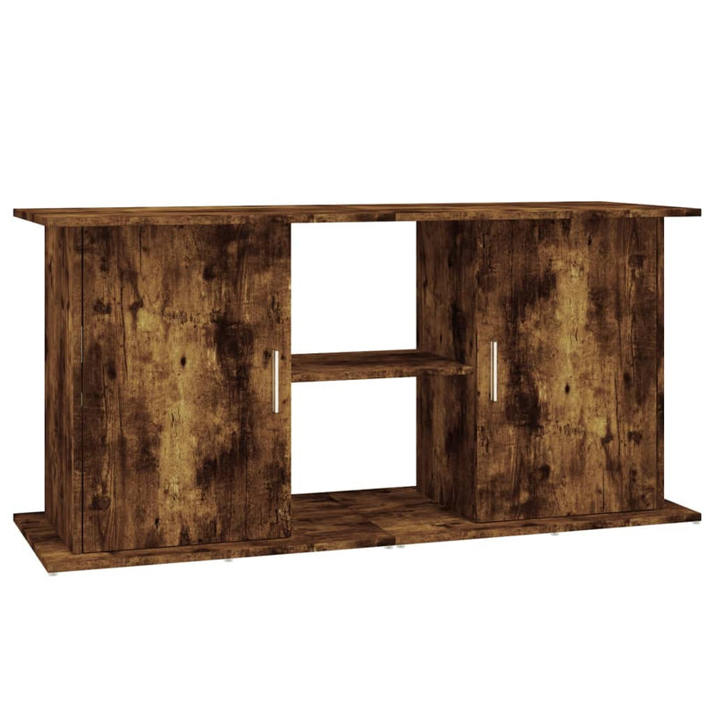 Load image into Gallery viewer, VidaXL Aquariumstandaard 121x41x58 cm bewerkt hout gerookt eikenkleur
