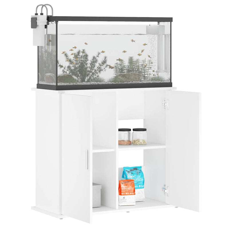 Load image into Gallery viewer, Vidaxl aquariumstandaard 81x36x73 cm bewerkt hout wit
