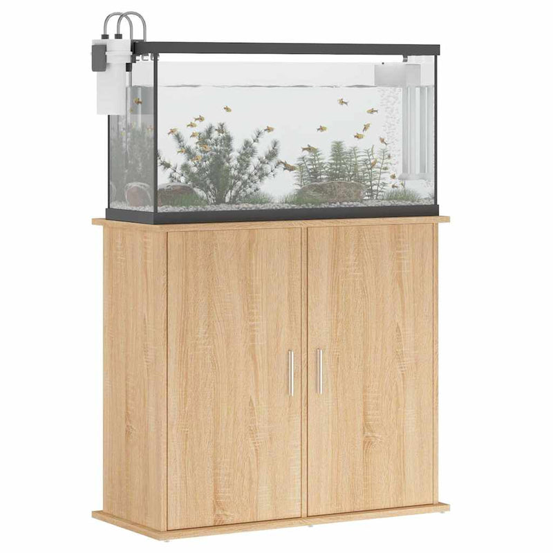 Load image into Gallery viewer, Vidaxl aquariumstandaard sonoma eiken 81x36x73 cm bewerkt hout
