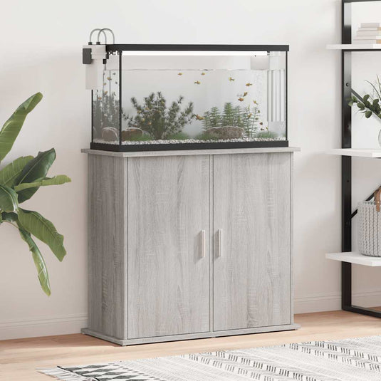 Vidaxl aquariumstandaard 81x36x73 cm bewerkt hout grijs sonoma eiken