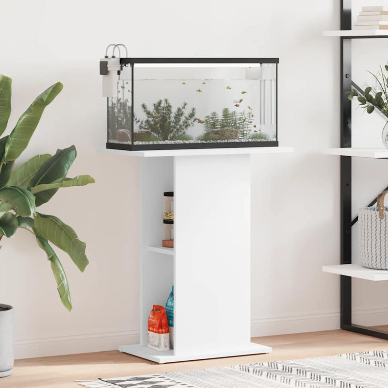 Load image into Gallery viewer, Vidaxl aquariumstandaard 60,5x36x72,5 cm bewerkt hout wit
