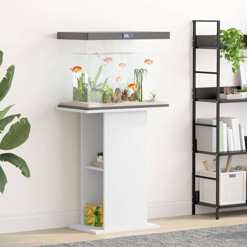 Load image into Gallery viewer, Vidaxl aquariumstandaard 60,5x36x72,5 cm bewerkt hout wit
