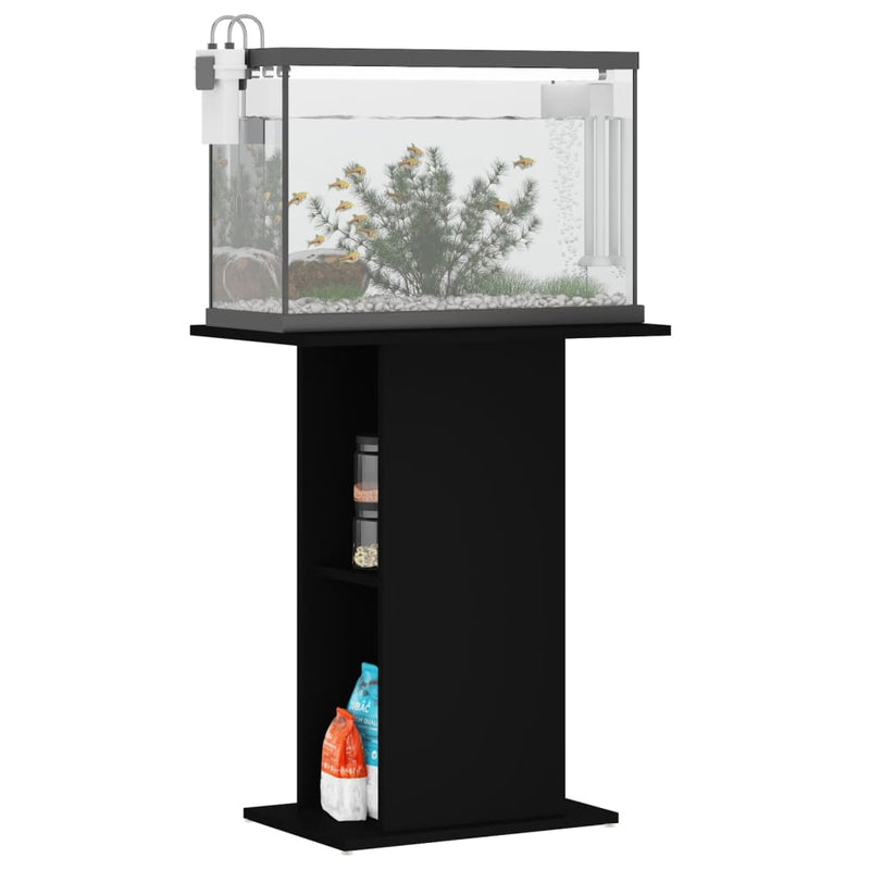 Load image into Gallery viewer, Vidaxl aquariumstandaard 60,5x36x72,5 cm bewerkt hout zwart
