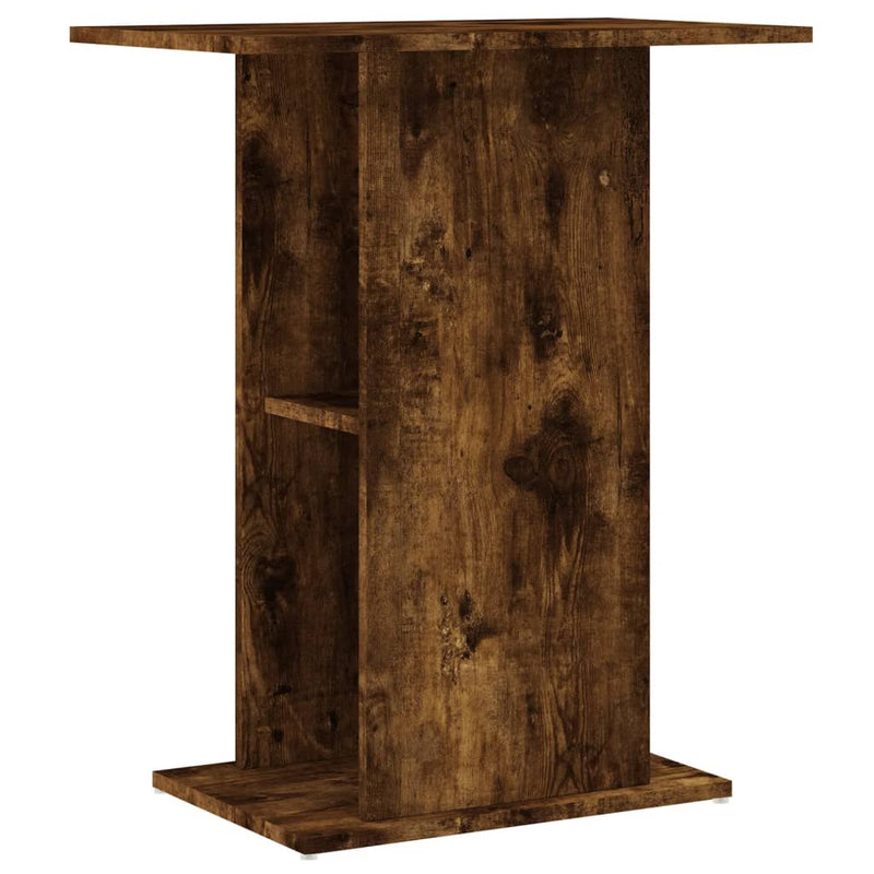 Load image into Gallery viewer, Vidaxl aquariumstandaard 60,5x36x72,5 cm bewerkt hout gerookt eiken
