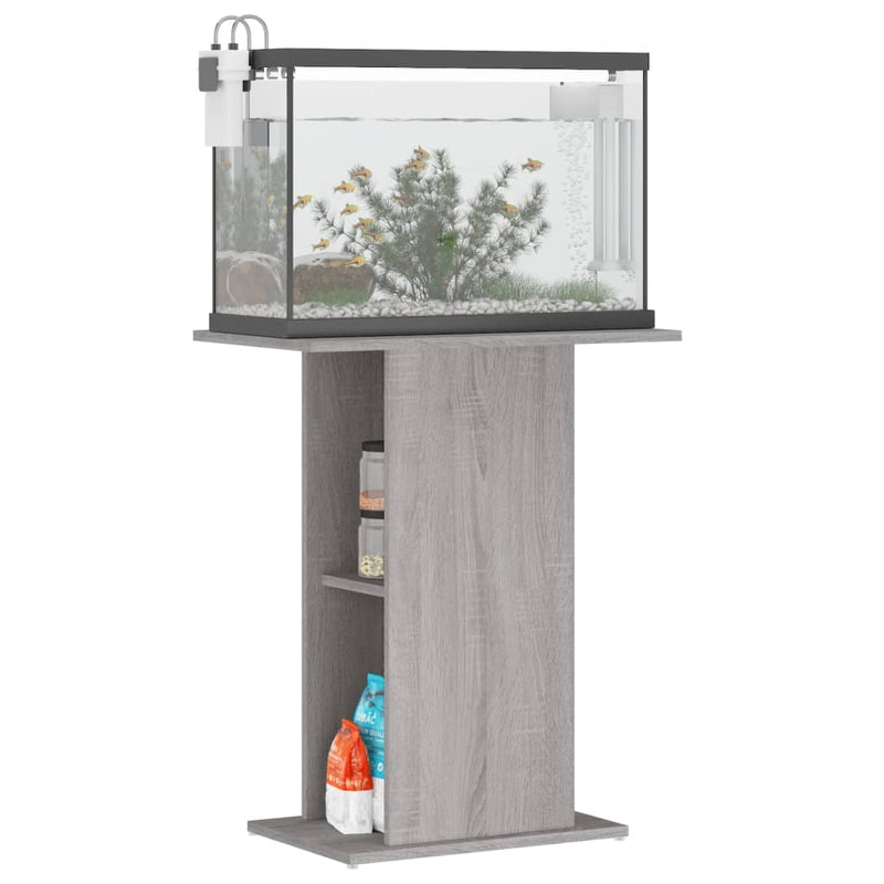 Load image into Gallery viewer, Vidaxl aquariumstandaard 60,5x36x72,5 cm bewerkt hout grijs sonoma

