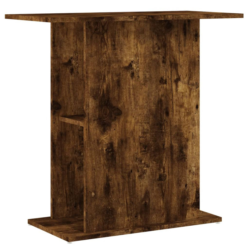 Load image into Gallery viewer, Vidaxl aquariumstandaard 75x36x72,5 cm bewerkt hout gerookt eiken
