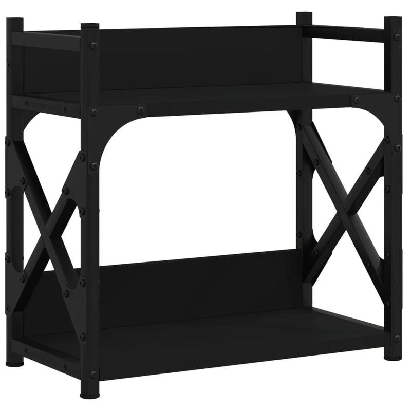 Load image into Gallery viewer, Vidaxl printerstandaard 2-laags 40x20x40 cm bewerkt hout zwart
