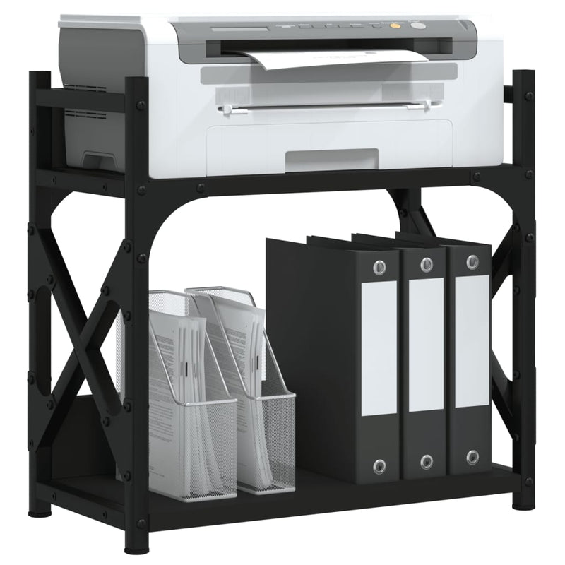 Load image into Gallery viewer, Vidaxl printerstandaard 2-laags 40x20x40 cm bewerkt hout zwart
