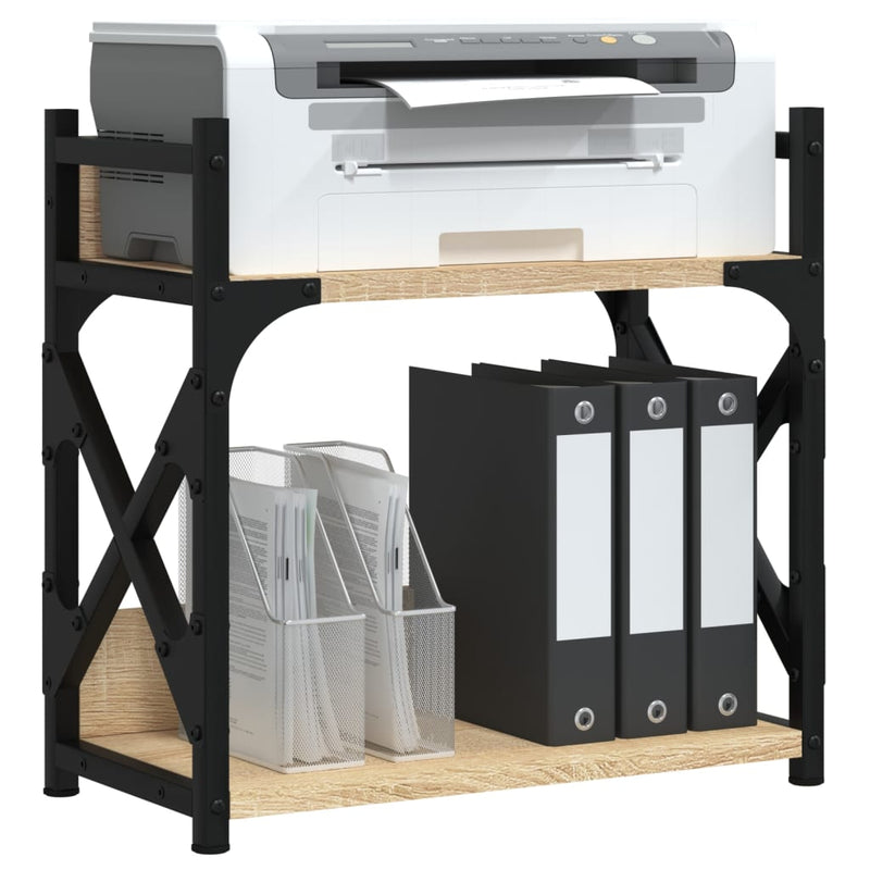 Load image into Gallery viewer, Vidaxl printerstandaard 2-laags 40x20x40 cm bewerkt hout sonoma eiken
