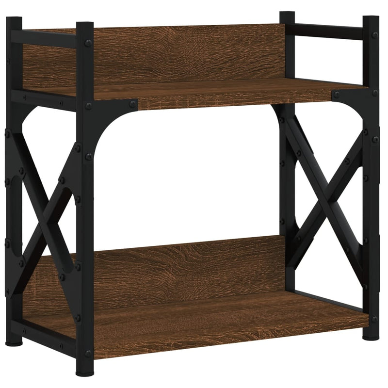 Load image into Gallery viewer, Vidaxl printerstandaard 2-laags 40x20x40 cm bewerkt hout bruineiken
