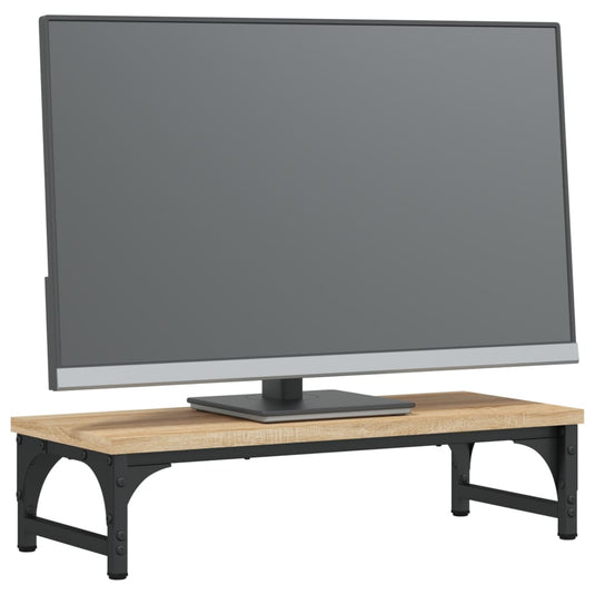 VidaXL Monitorstandaard 55x23x14 cm bewerkt hout sonoma eikenkleurig