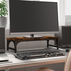 Vidaxl monitorstandaard 55x23x14 cm bewerkt hout gerookt eikenkleurig
