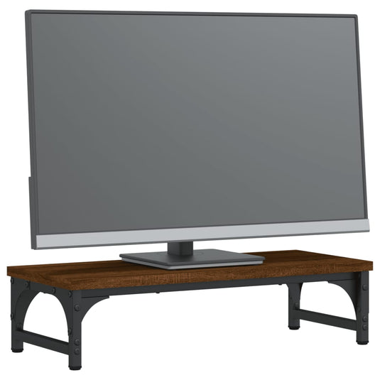 Vidaxl monitorstandaard 55x23x14 cm bewerkt hout bruin eikenkleur