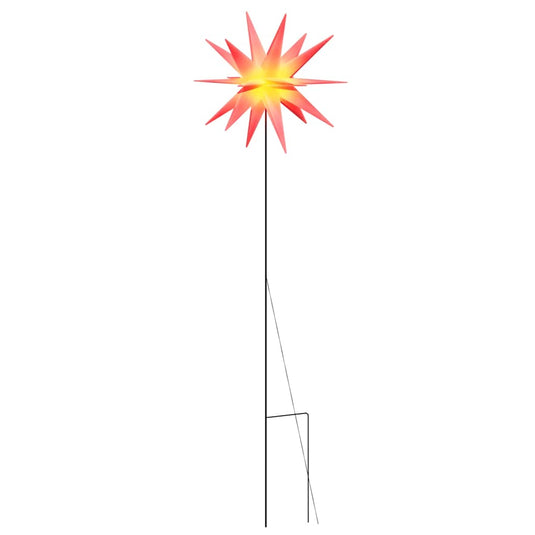 Vidaxl kerstlamp met grondpin en led inklapbaar 57 cm rood