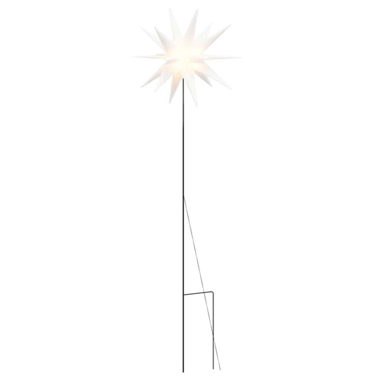 Vidaxl kerstlamp met grondpin en led inklapbaar 57 cm wit
