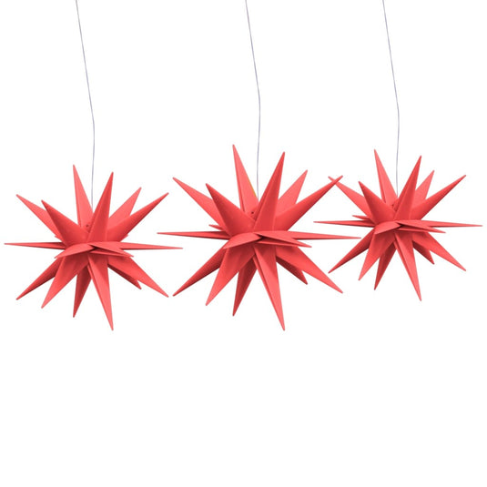 Vidaxl kerstlampen met led's 3 st inklapbaar rood