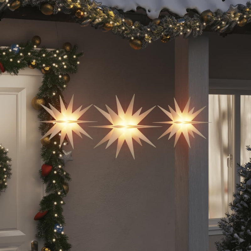 Load image into Gallery viewer, Vidaxl kerstlampen met led's 3 st inklapbaar wit
