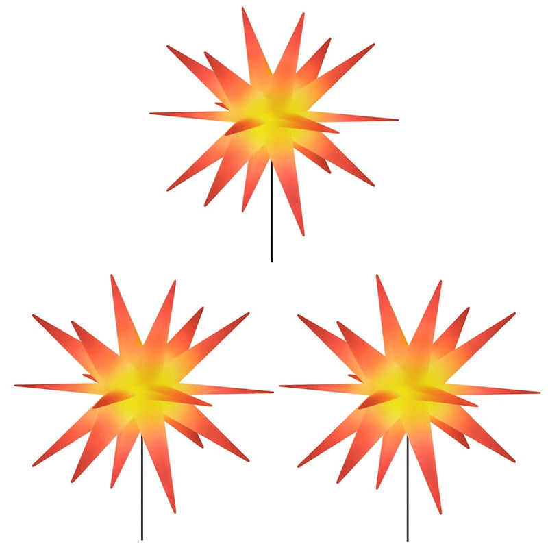 Load image into Gallery viewer, Vidaxl kerstlampen met grondpin en led's 3 st 35 cm rood
