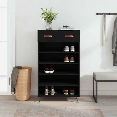 Vidaxl schoenenkast 60x35x105 cm bewerkt hout zwart