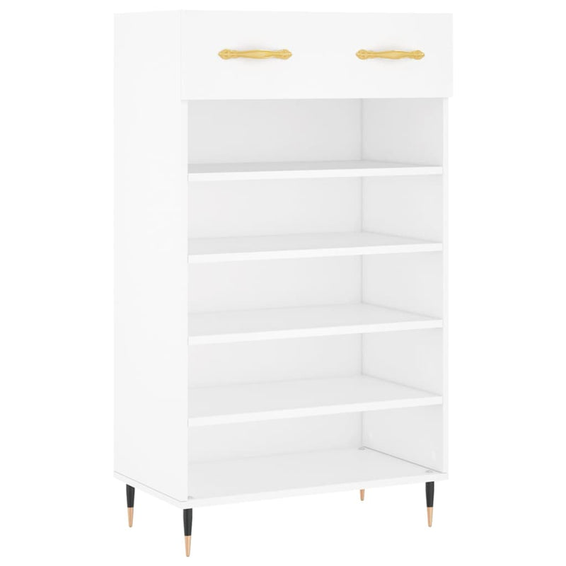 Afbeelding laden in galerijviewer, Vidaxl schoenenkast 60x35x105 cm bewerkt hout wit
