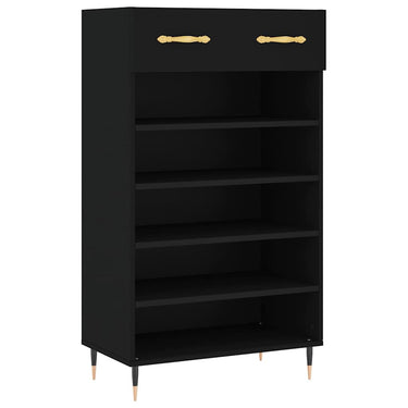 Vidaxl schoenenkast 60x35x105 cm bewerkt hout zwart