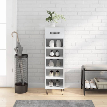 Vidaxl schoenenkast 30x35x105 cm bewerkt hout wit