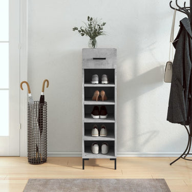 Vidaxl schoenenkast 30x35x105 cm bewerkt hout betongrijs