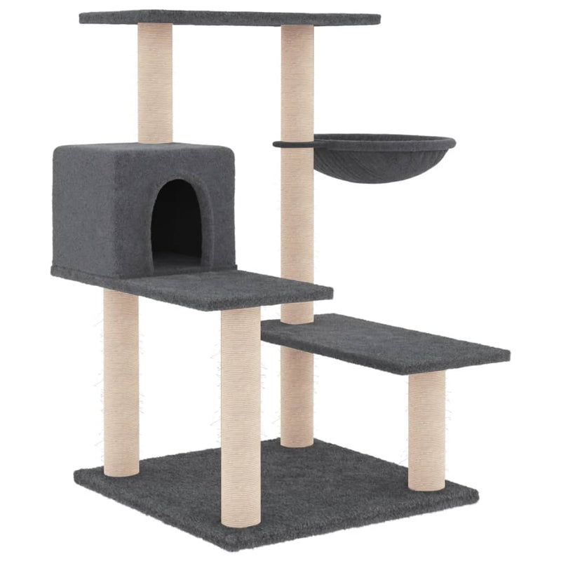 Load image into Gallery viewer, Vidaxl kattenmeubel met sisal krabpalen 82,5 cm donkergrijs
