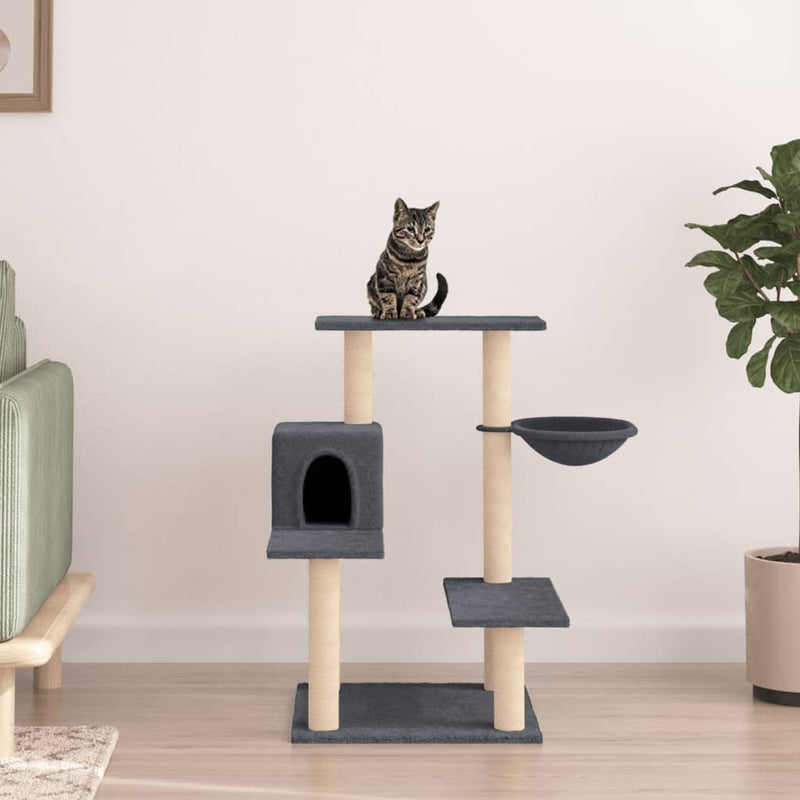 Load image into Gallery viewer, Vidaxl kattenmeubel met sisal krabpalen 82,5 cm donkergrijs
