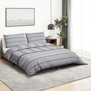 Vidaxl dekbedovertrekset 155x220 cm katoen grijs