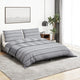 Vidaxl dekbedovertrekset 155x220 cm katoen grijs