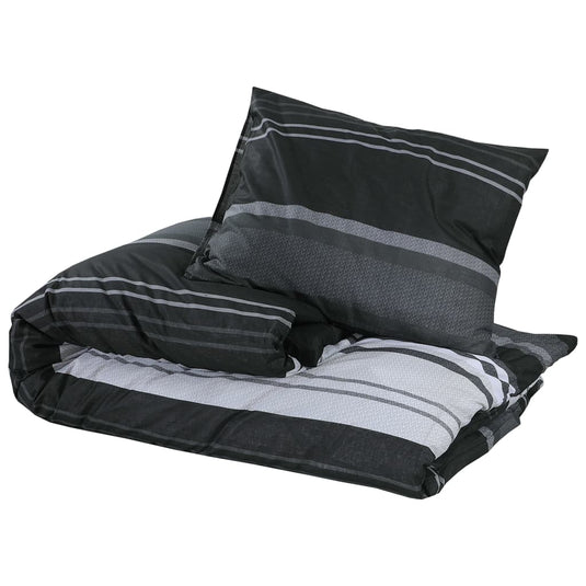 Vidaxl dekbedovertrekset 135x200 cm katoen zwart en wit