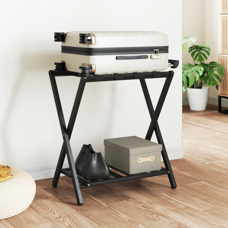 Load image into Gallery viewer, Vidaxl bagagerek 68x38x58 cm bamboe zwart
