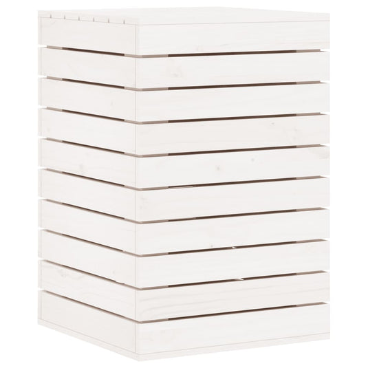 Vidaxl wasmand 44x44x66 cm massief grenenhout wit