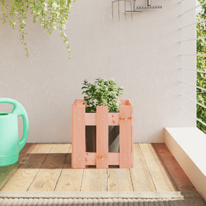 Vidaxl plantenbak met hekontwerp 30x30x30 cm massief dougashout