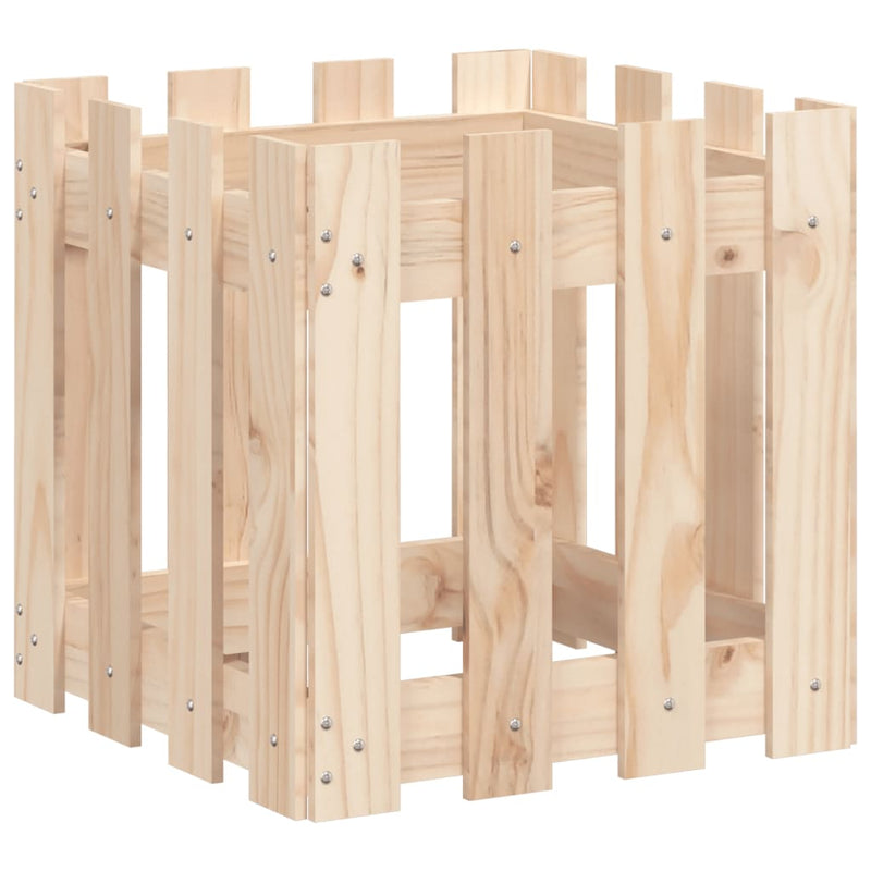 Load image into Gallery viewer, Vidaxl plantenbak met hekontwerp 40x40x40 cm massief grenenhout
