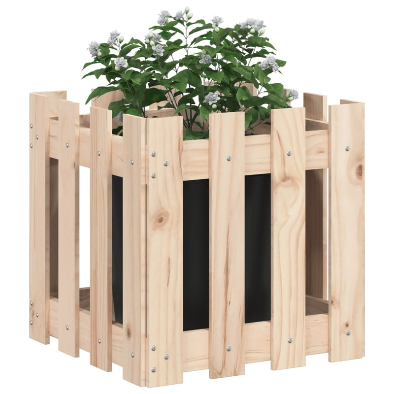 Load image into Gallery viewer, Vidaxl plantenbak met hekontwerp 40x40x40 cm massief grenenhout
