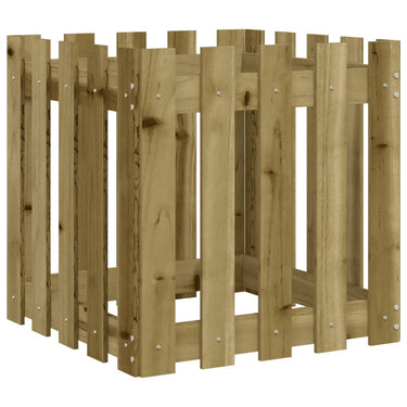 Vidaxl plantenbak met hekontwerp 50x50x50 cm geïmpregneerd grenenhout