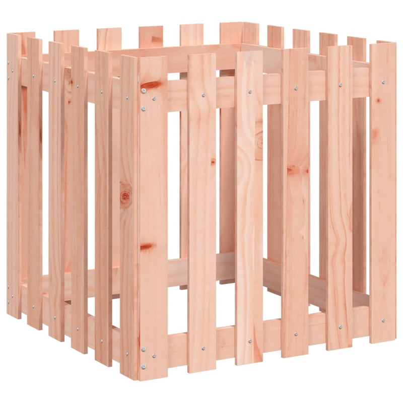 Afbeelding laden in galerijviewer, Vidaxl plantenbak met hekontwerp 60x60x60 cm massief douglashout
