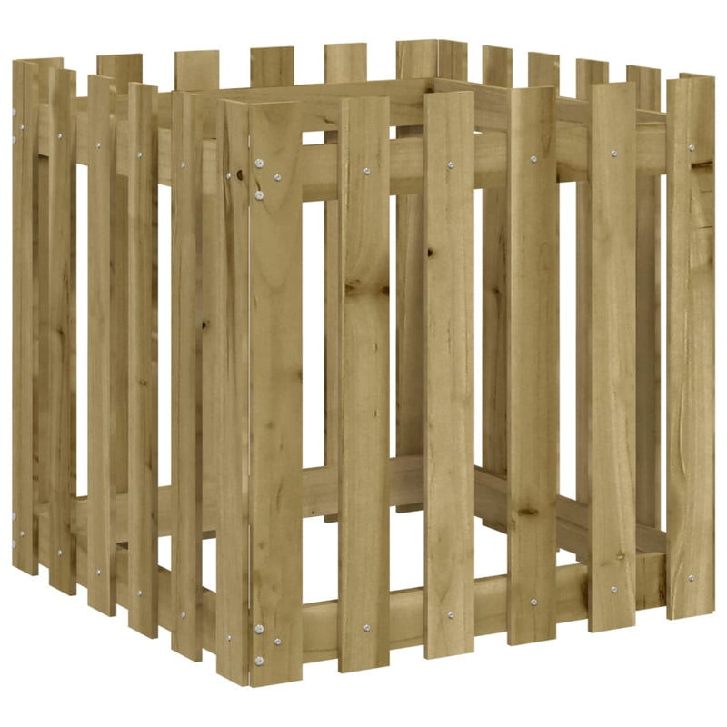 Load image into Gallery viewer, Vidaxl plantenbak met hekontwerp 60x60x60 cm geïmpregneerd grenenhout
