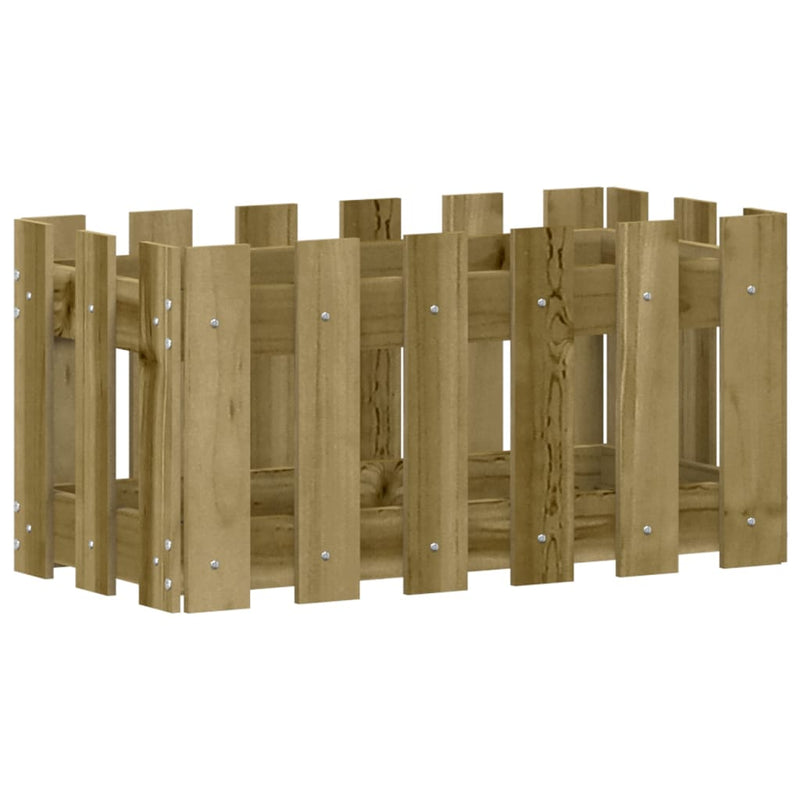 Load image into Gallery viewer, Vidaxl plantenbak met hekontwerp 60x30x30 cm geïmpregneerd grenenhout
