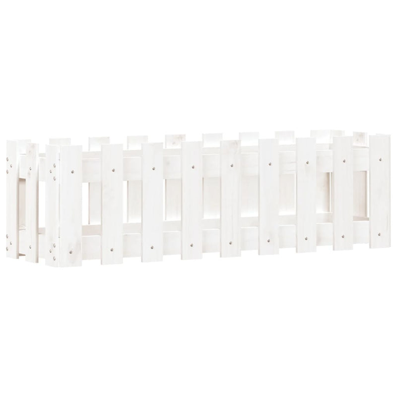 Load image into Gallery viewer, Vidaxl plantenbak verhoogd hekontwerp 100x30x30 cm grenenhout wit
