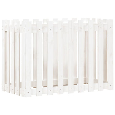 Vidaxl plantenbak verhoogd hekontwerp 100x50x70 cm grenenhout wit