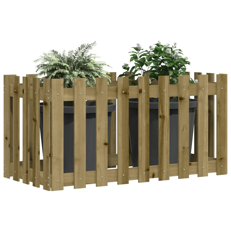 Load image into Gallery viewer, Vidaxl plantenbak verhoogd hekontwerp 100x50x70 cm geïmpregneerd hout
