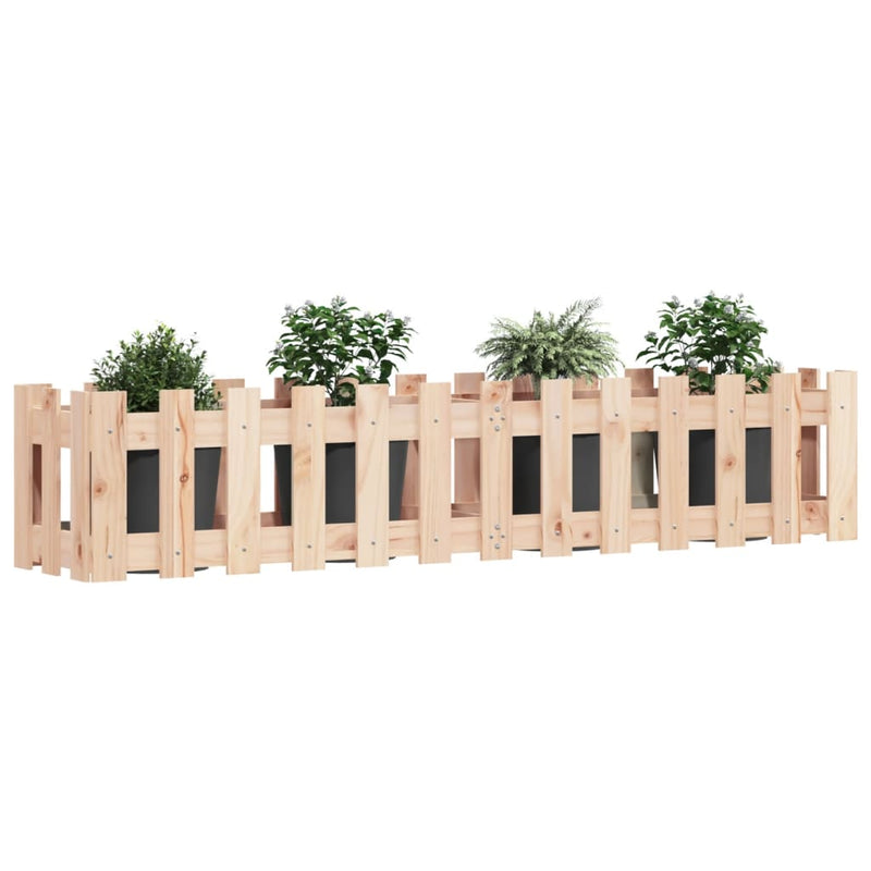 Load image into Gallery viewer, Vidaxl plantenbak verhoogd met hekontwerp 150x30x30 cm grenenhout
