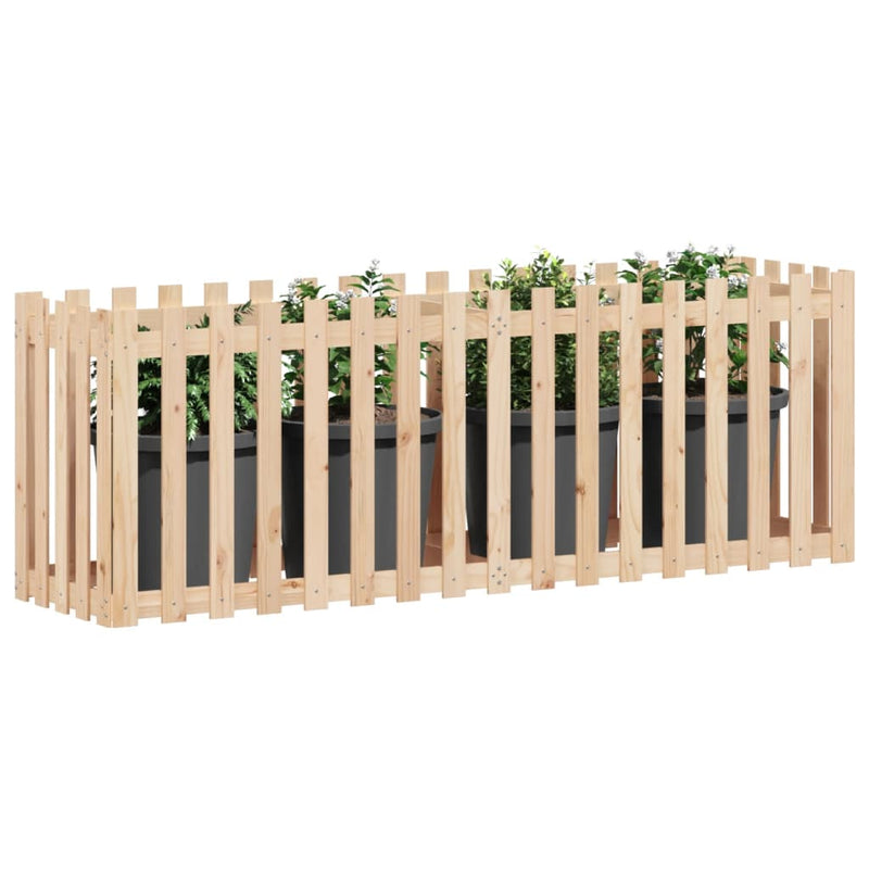 Load image into Gallery viewer, Vidaxl plantenbak verhoogd met hekontwerp 200x50x70 cm grenenhout
