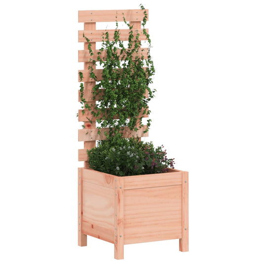 Vidaxl plantenbak met rek 39x39,5x114 cm massief douglashout