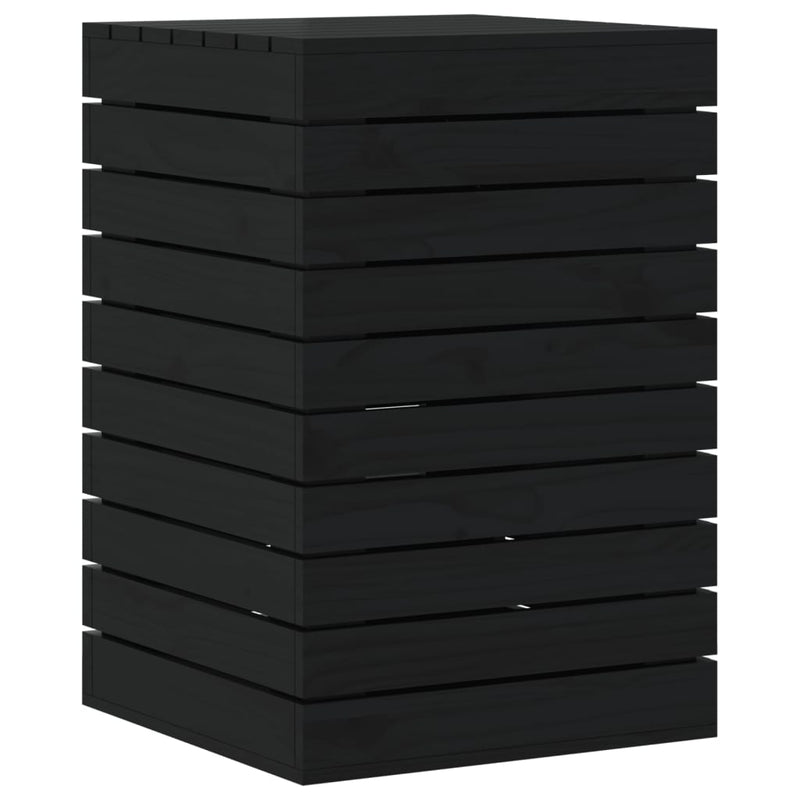 Load image into Gallery viewer, VidaXL Wasmand 44x44x66 cm massief grenenhout zwart
