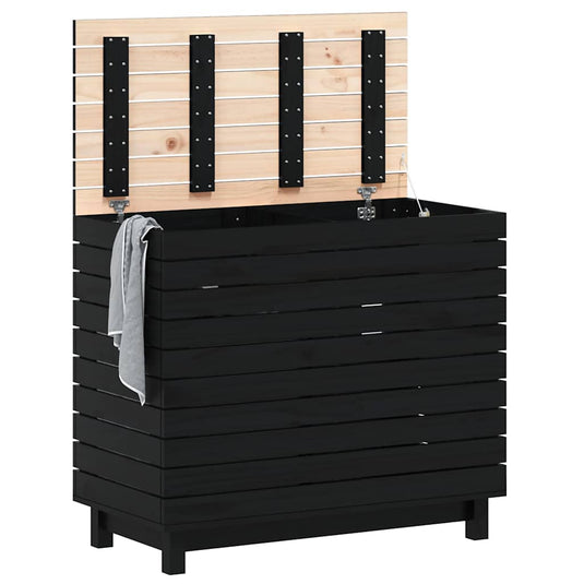 Vidaxl wasmand 88,5x44x76 cm massief grenenhout