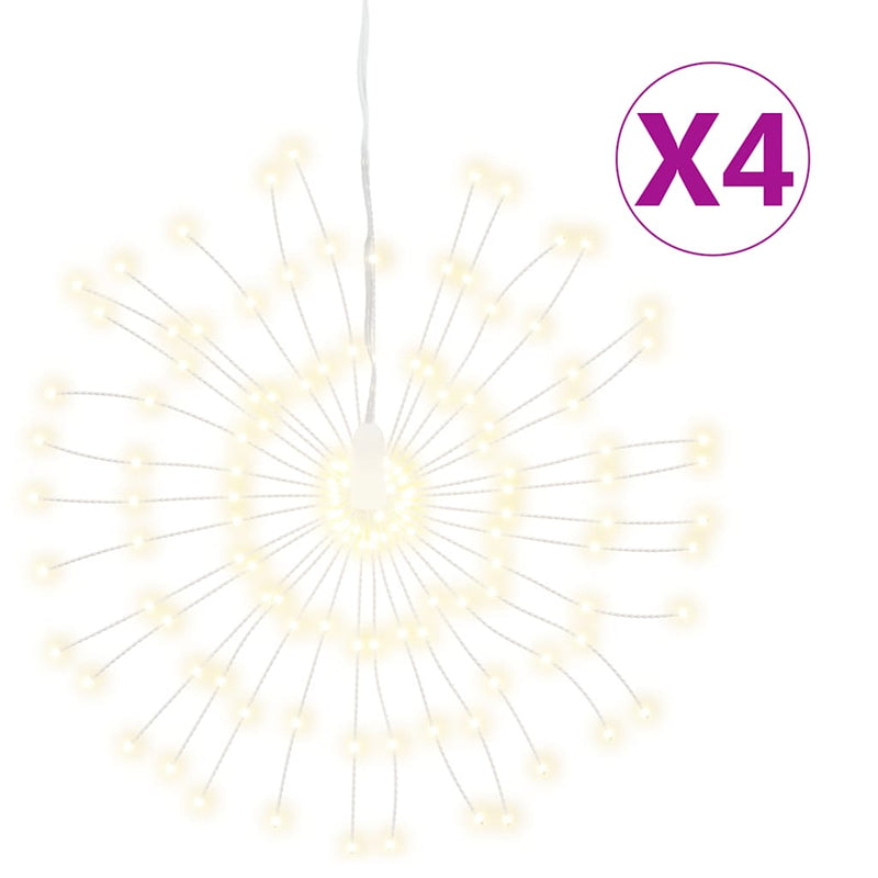 Load image into Gallery viewer, Vidaxl kerstverlichting vuurwerk 4 st 140 warmwitte led's 17 cm
